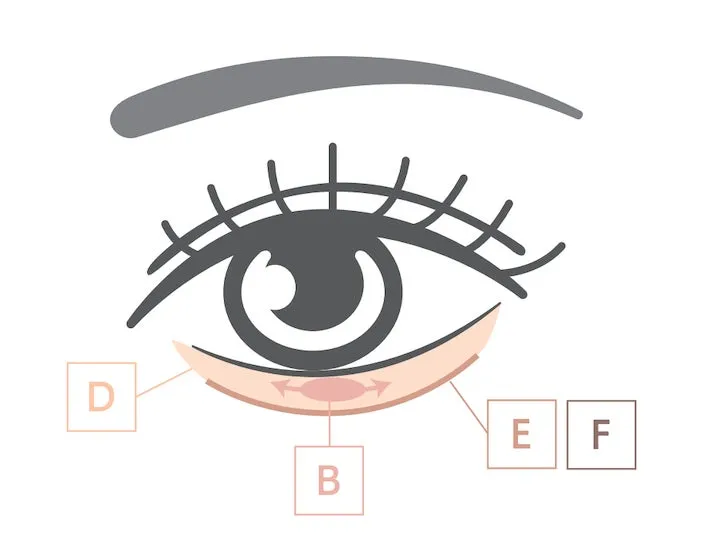 目のイラスト（涙袋）