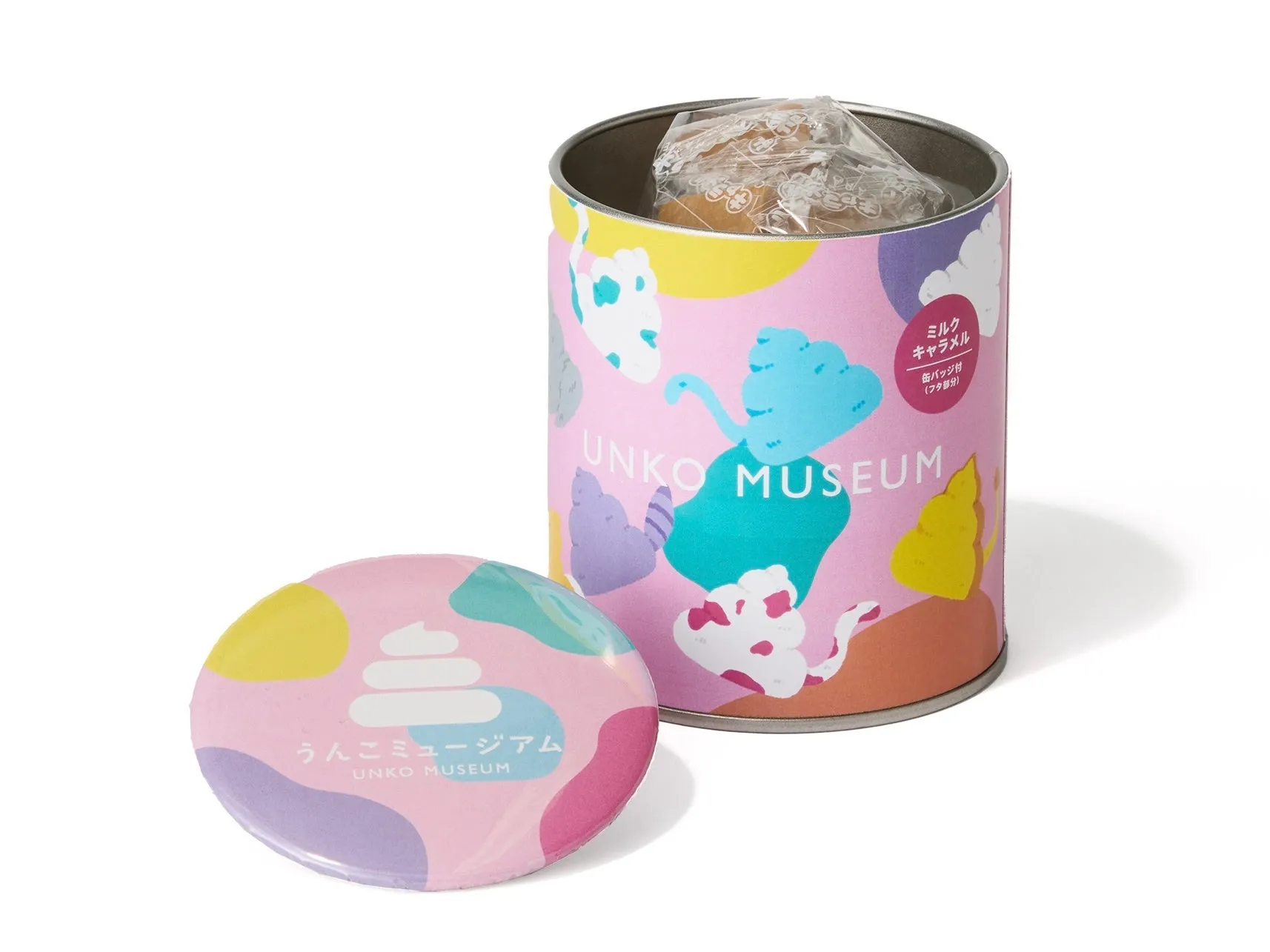 キャラメル缶バッジ