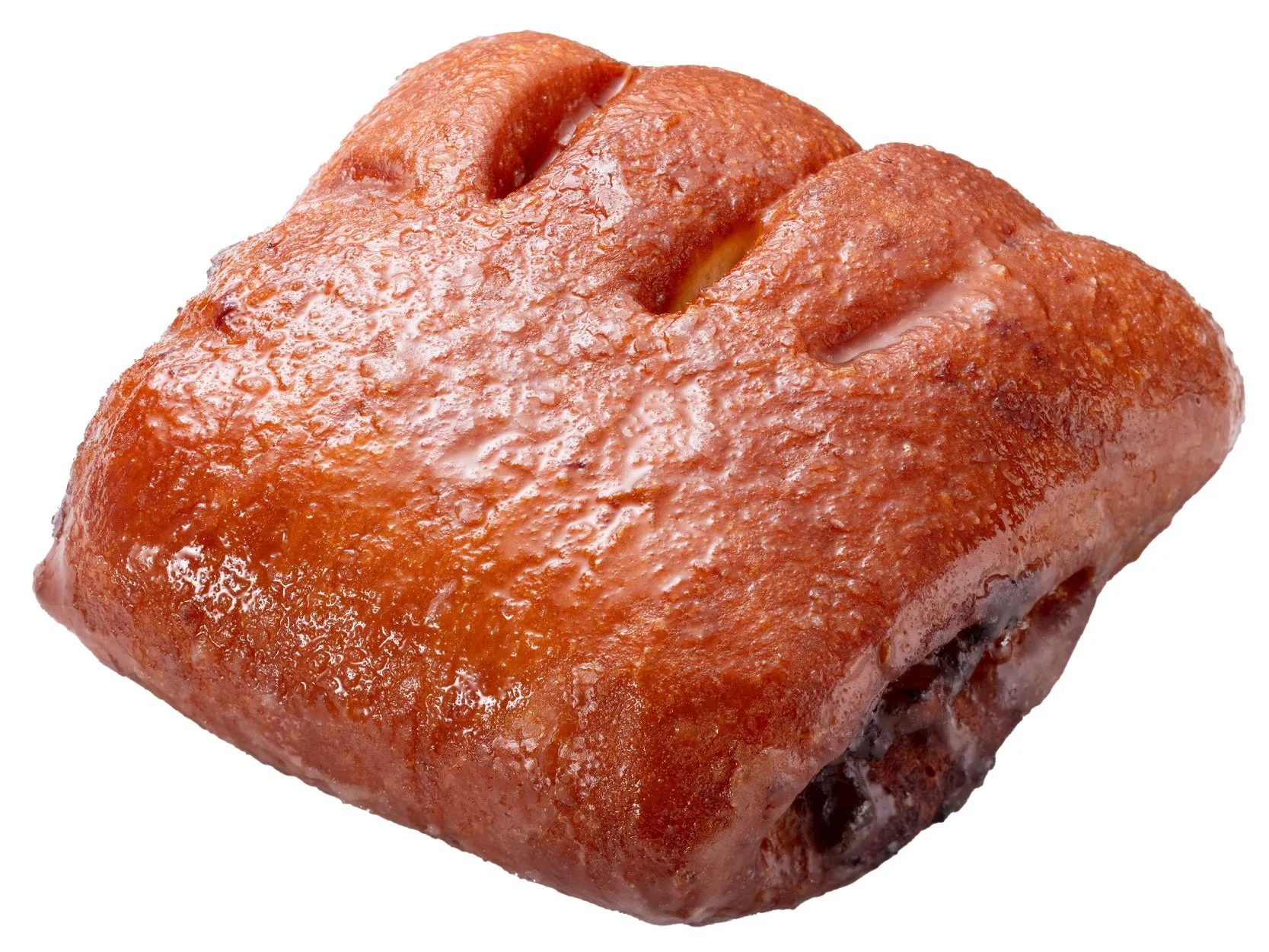 焼き菓子の写真。表面は光沢があり、茶色く焼き上がっている。