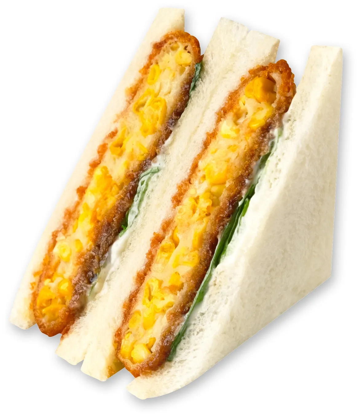 トウモロコシのフライサンドイッチの写真です。