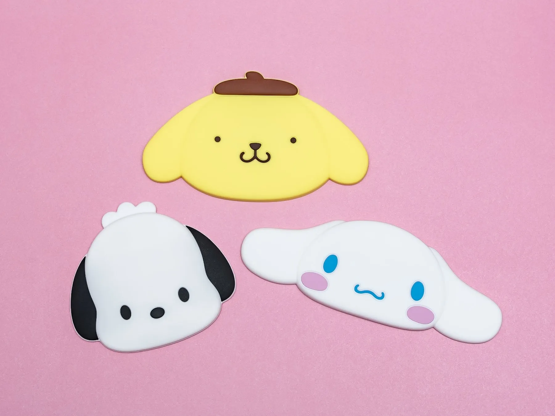 ポムポムプリン、ポチャッコ、シナモロールのコースター