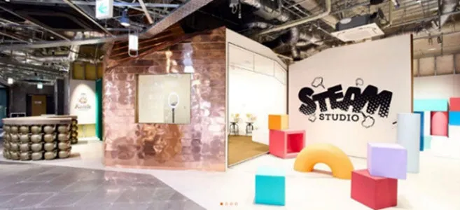 STEAM STUDIOのインテリア。