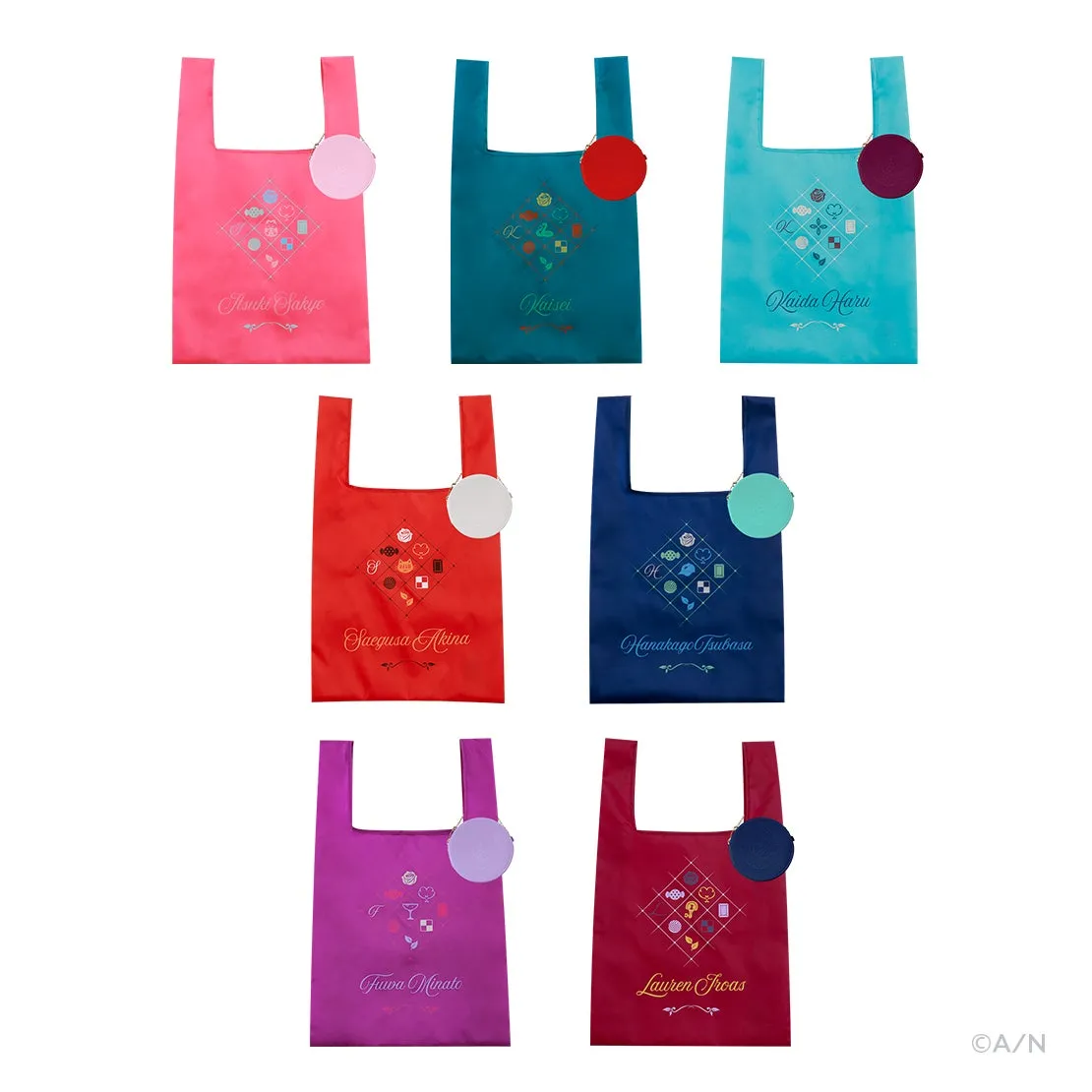 エコバッグと丸いポーチ