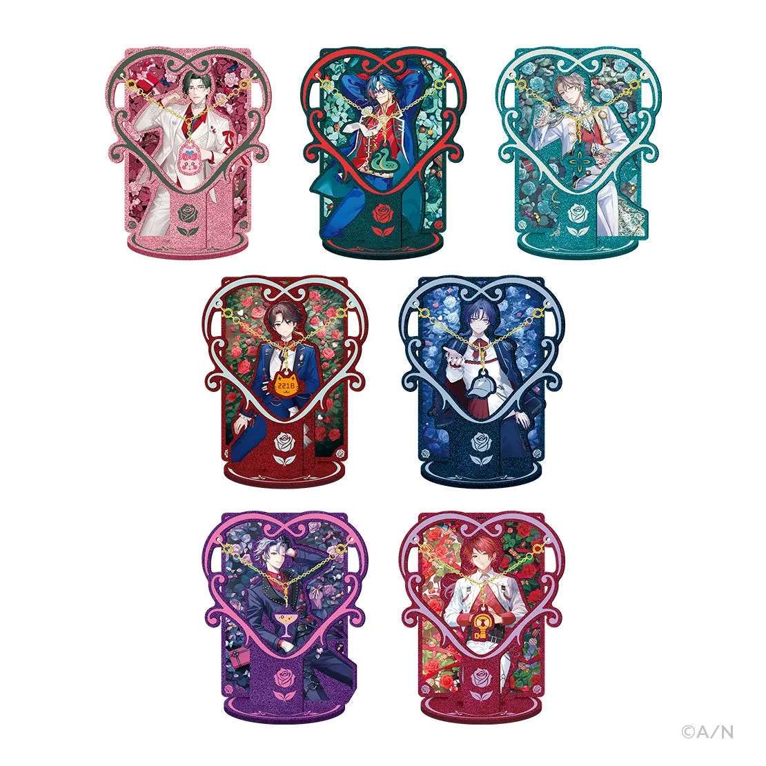 ハート型スタンド付きイラスト