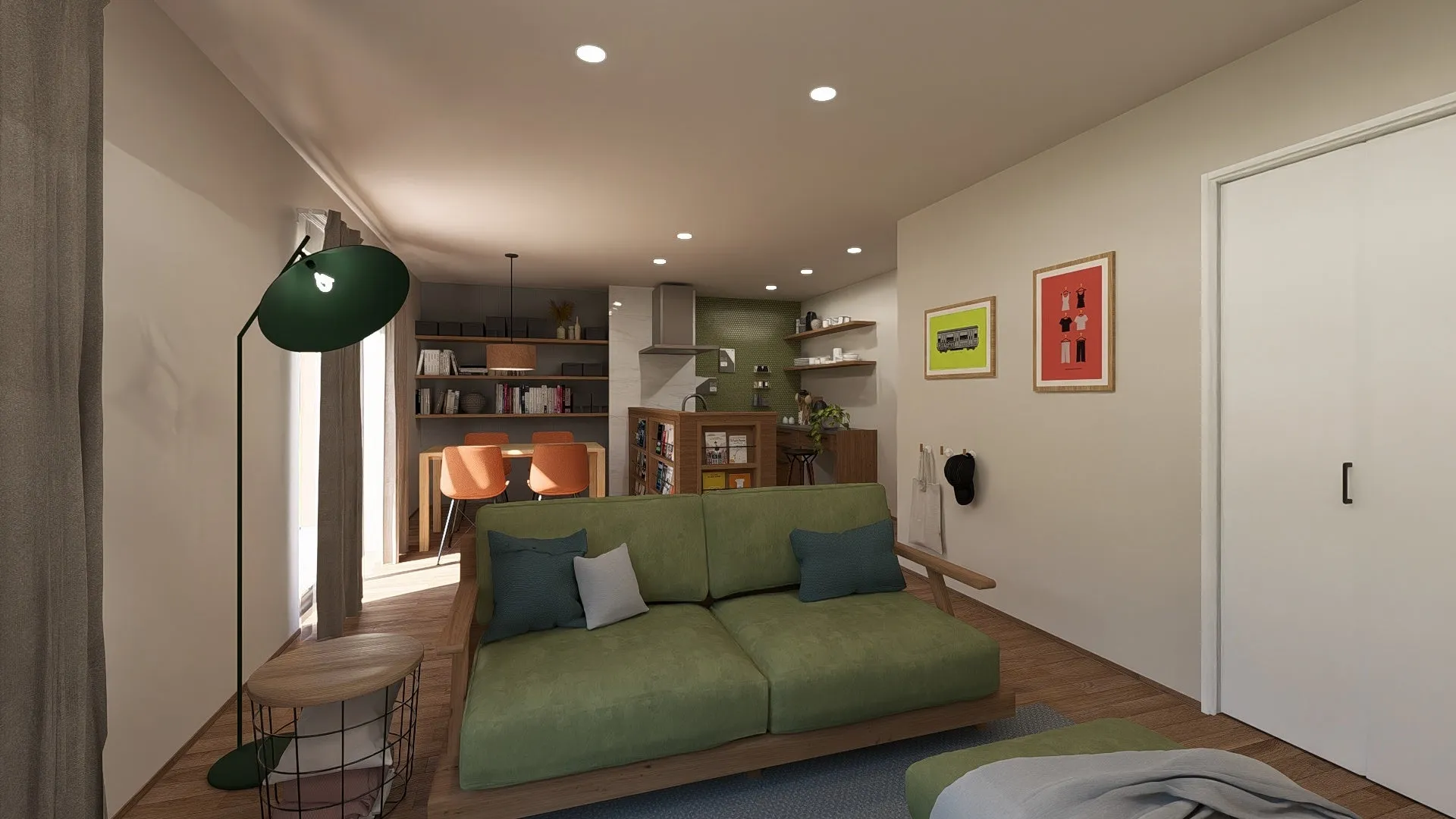 リビングルームのインテリアデザイン