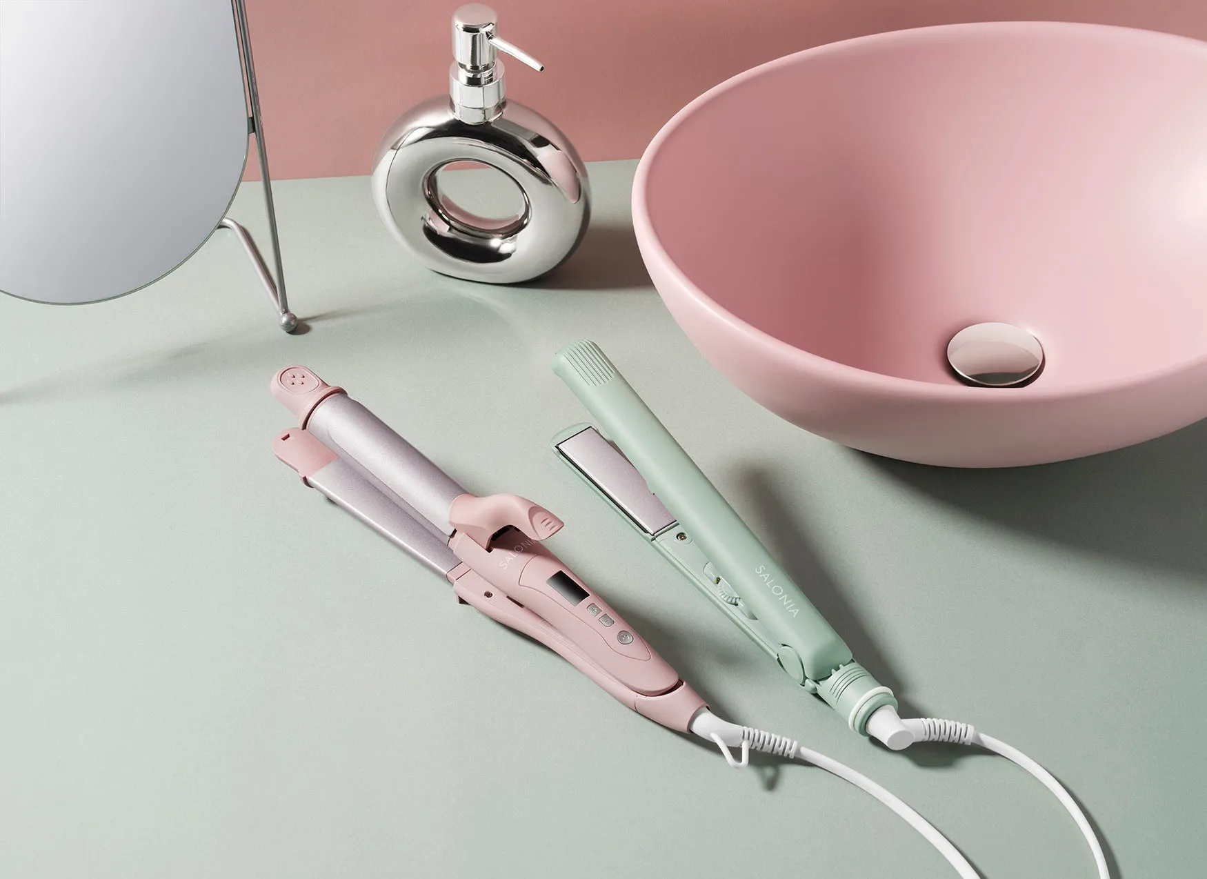 洗面台のヘアアイロン