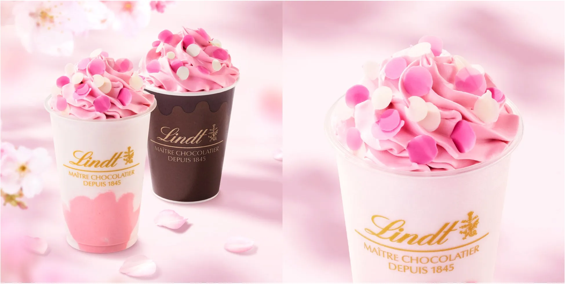 リンツ SAKURA ショコラドリンク プロモーション画像