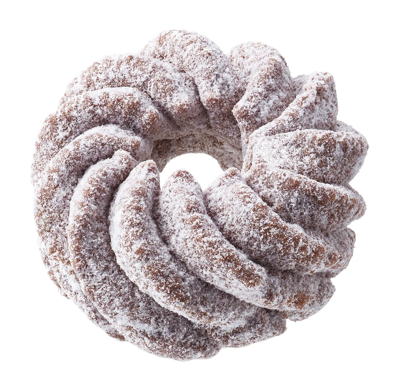 白い粉砂糖をまぶしたドーナツのクローズアップ