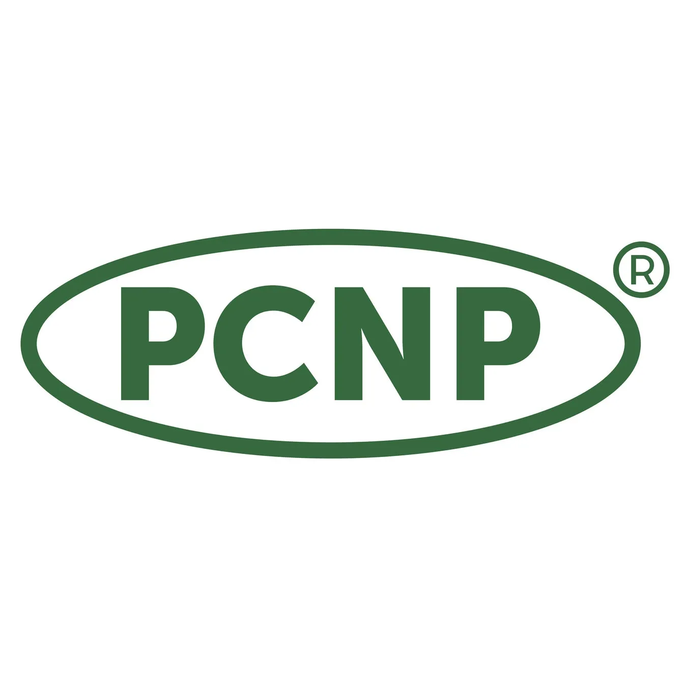 緑色の楕円の中にPCNPの文字が入ったロゴ。