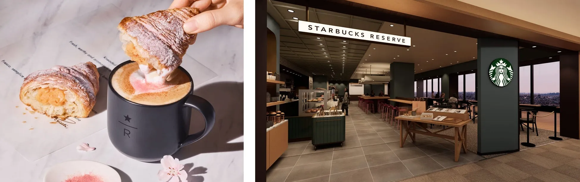 【スターバックスの新境地】スカイツリー30F「リザーブ® カフェ」で体験する感動のサクラディップ!