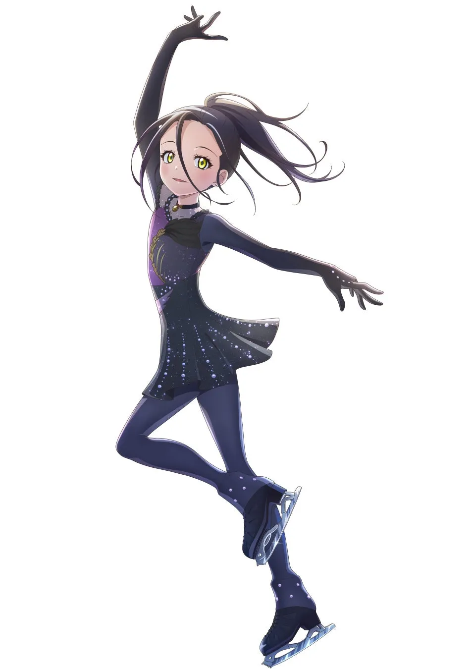 フィギュアスケートの衣装を着た女の子のイラスト