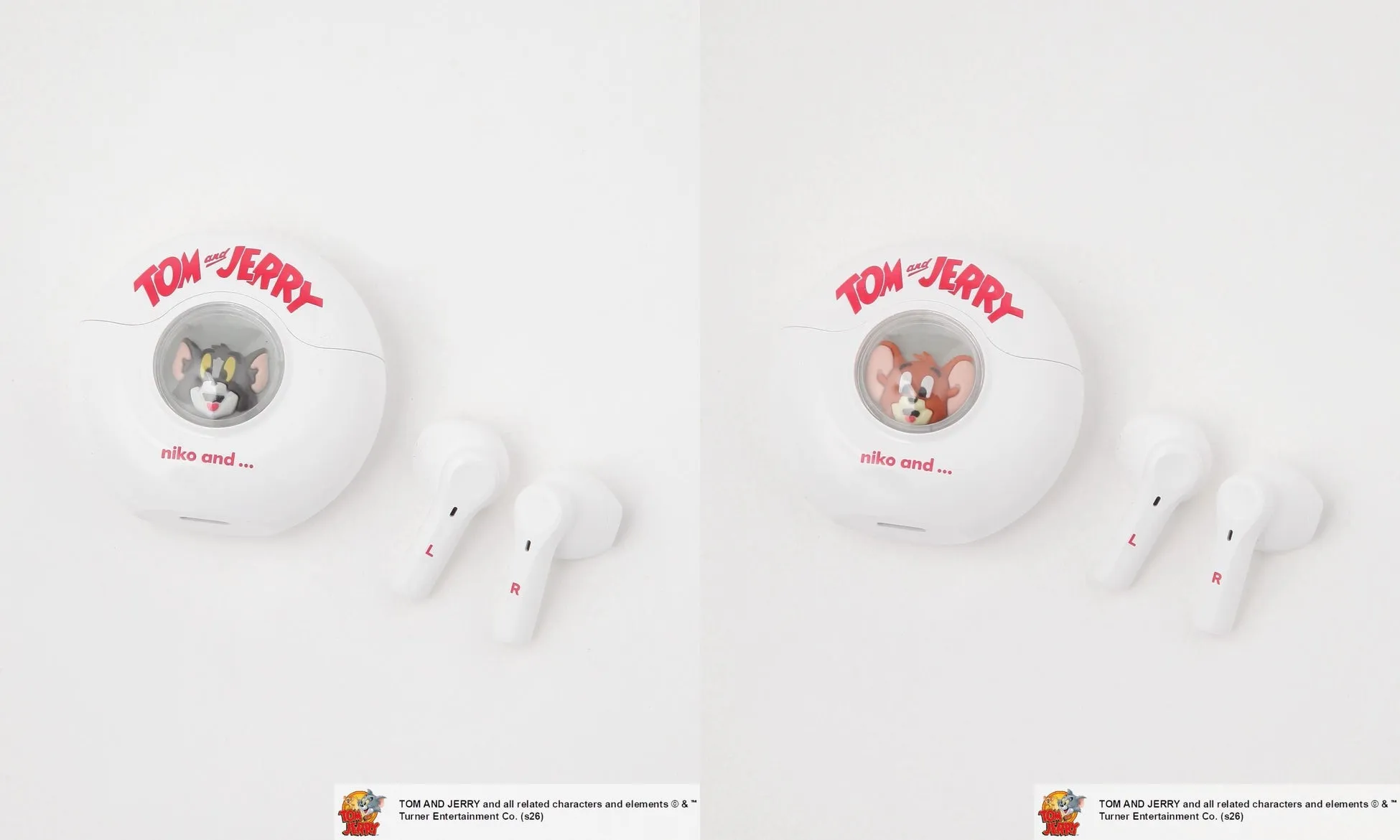 トムとジェリーのワイヤレスイヤホンと充電ケース