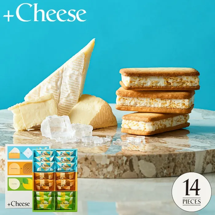 チーズ、チーズサンド、お菓子の詰め合わせの画像