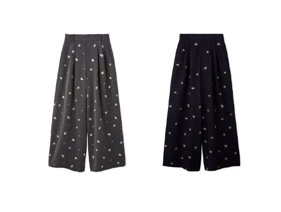 花柄ワイドパンツ