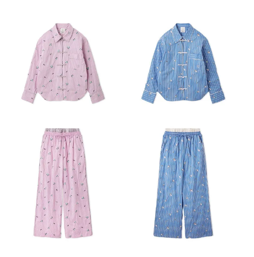 チャイナスリーピングシャツとパンツ