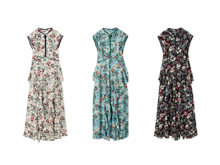 ボタニカルチェリー柄ワンピース