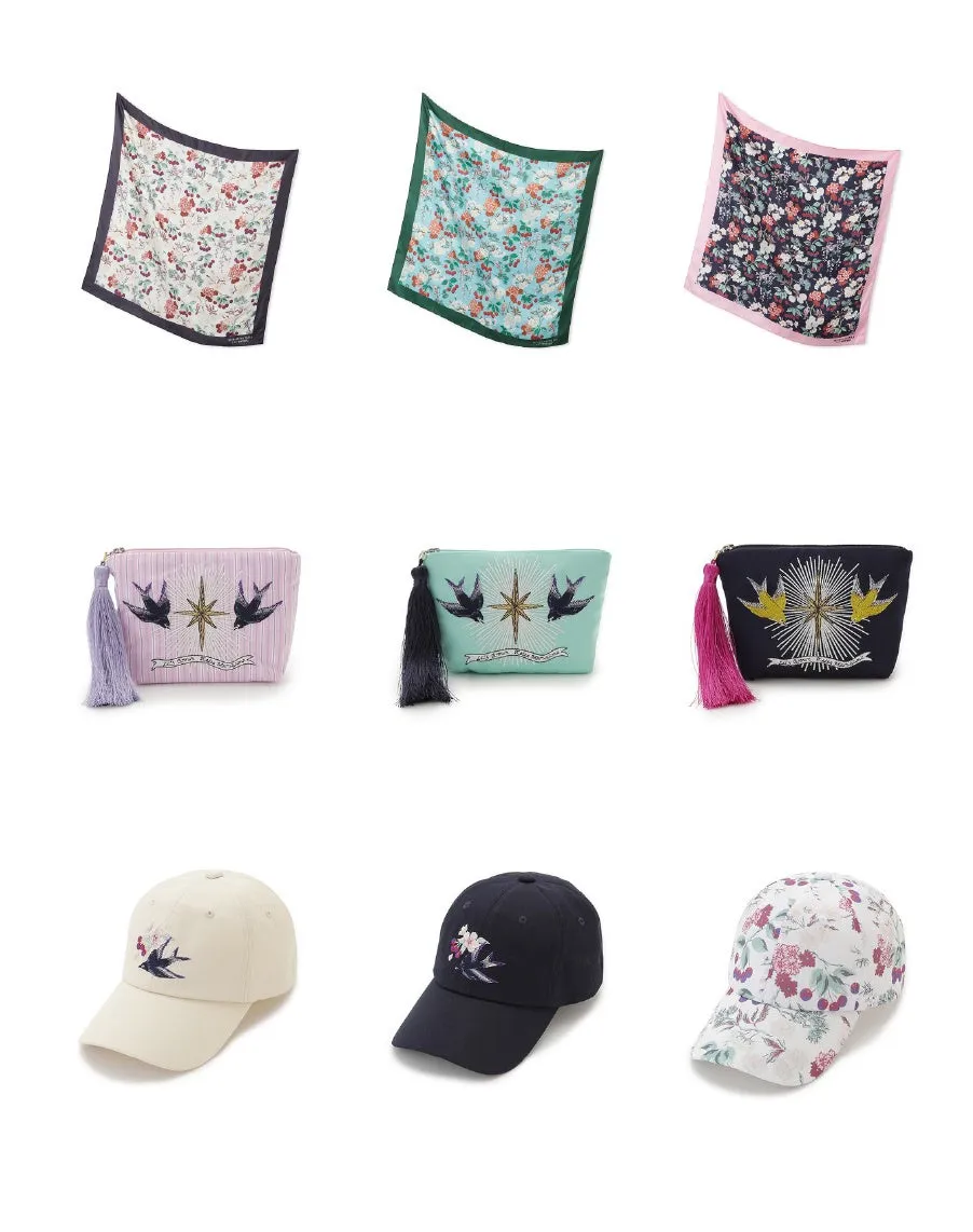 スカーフ、トート、キャップ、ポーチ