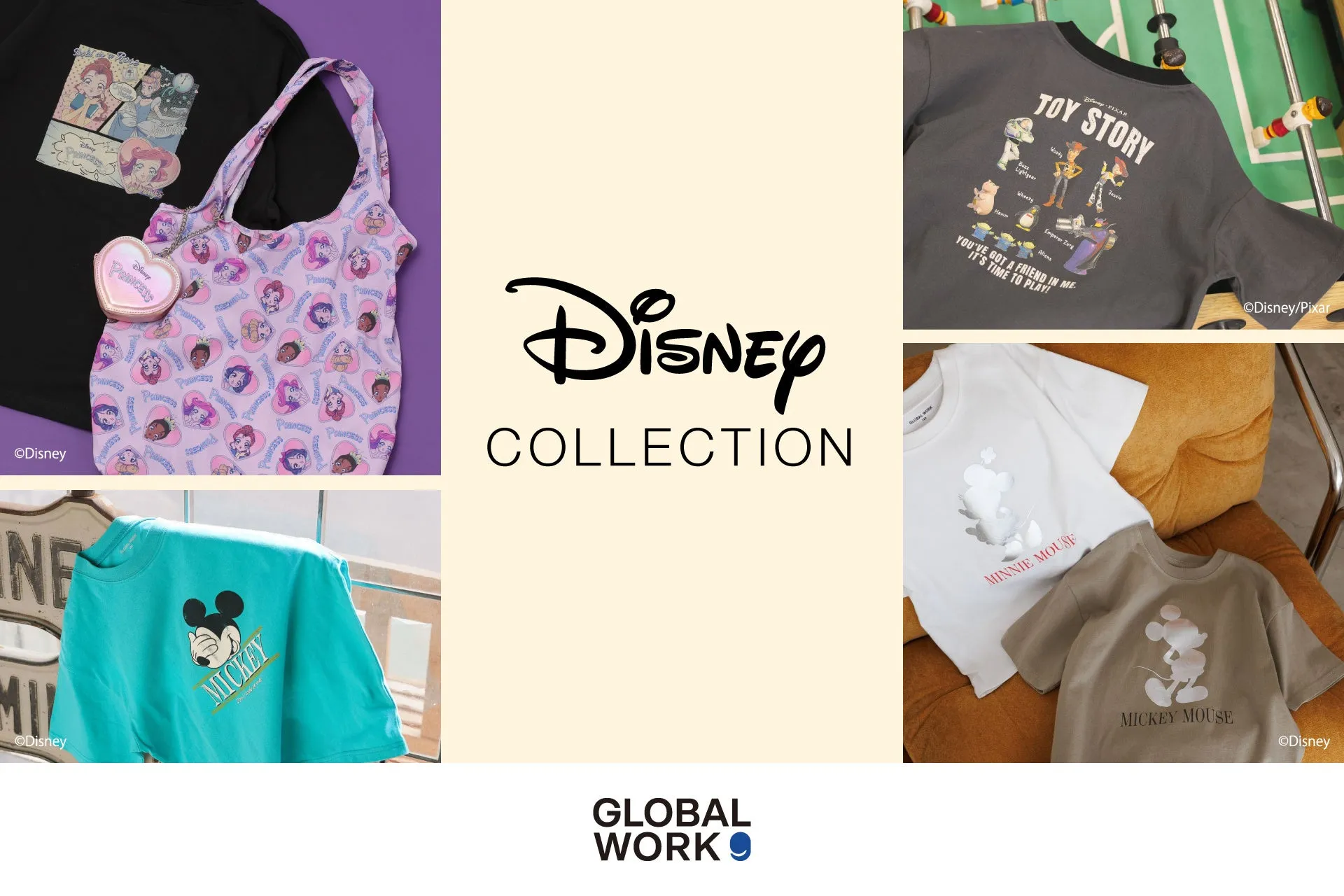 GLOBAL WORK『ヘビロッTEE』ディズニー80sレトロに驚き!親子で繋ぐキッズTシャツ