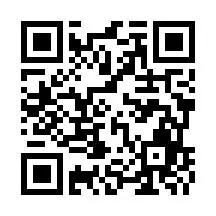 白地に黒い正方形のQRコード