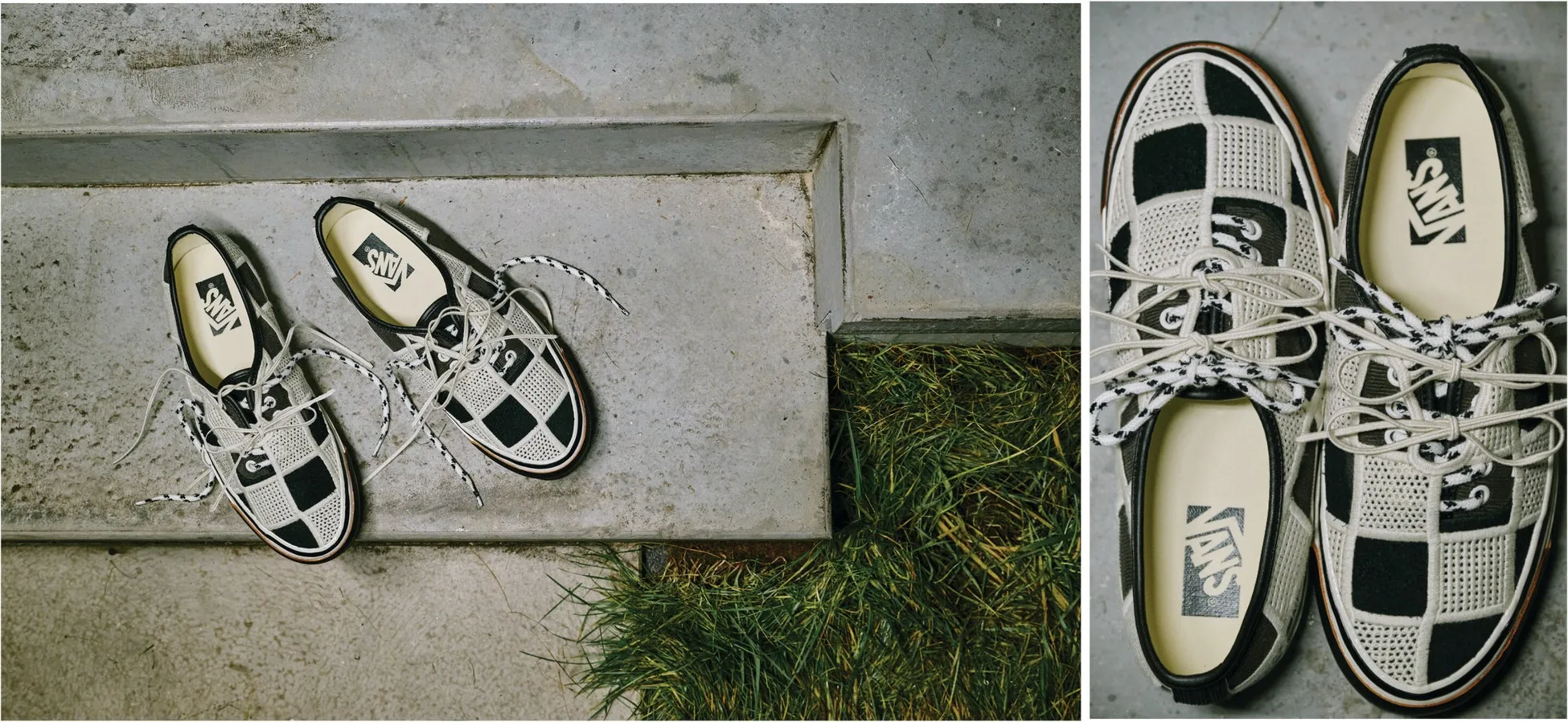 VANSチェッカー柄スニーカー