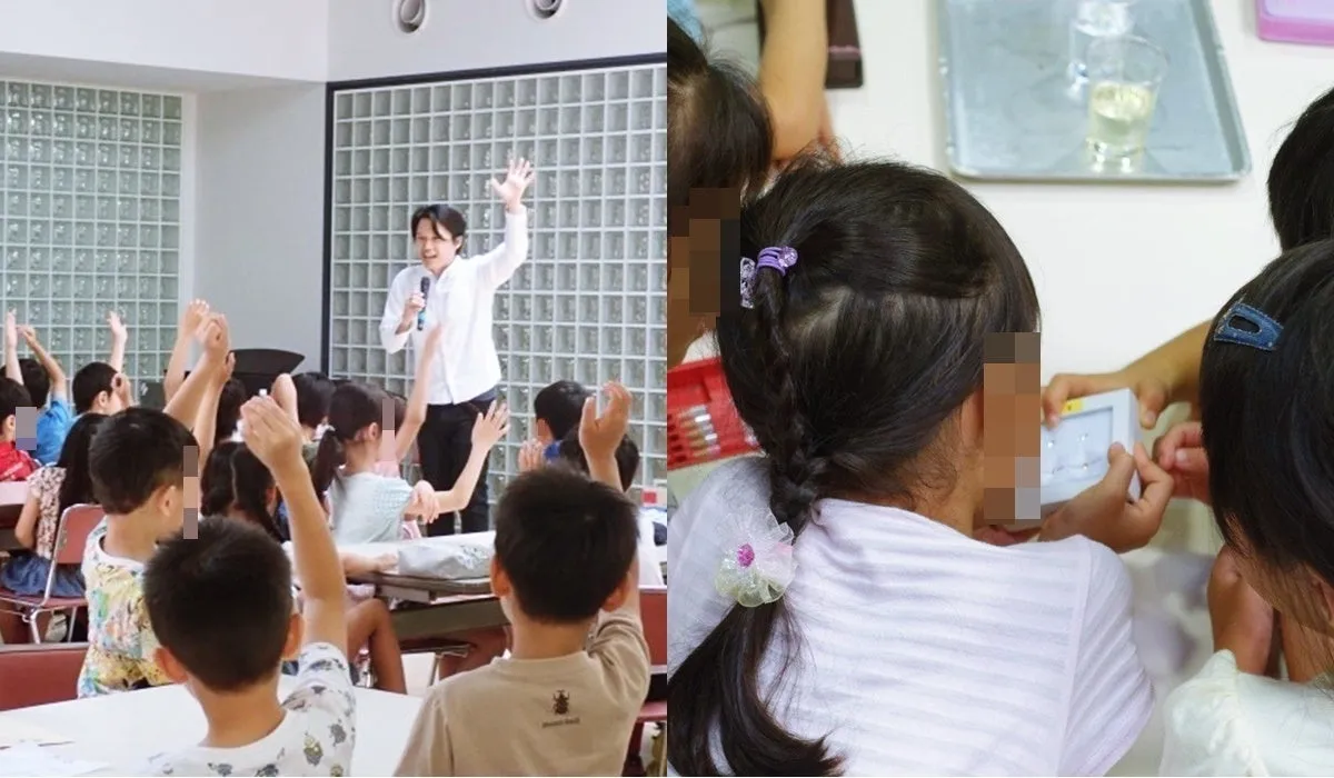 子供たちが教室で授業を受けている様子