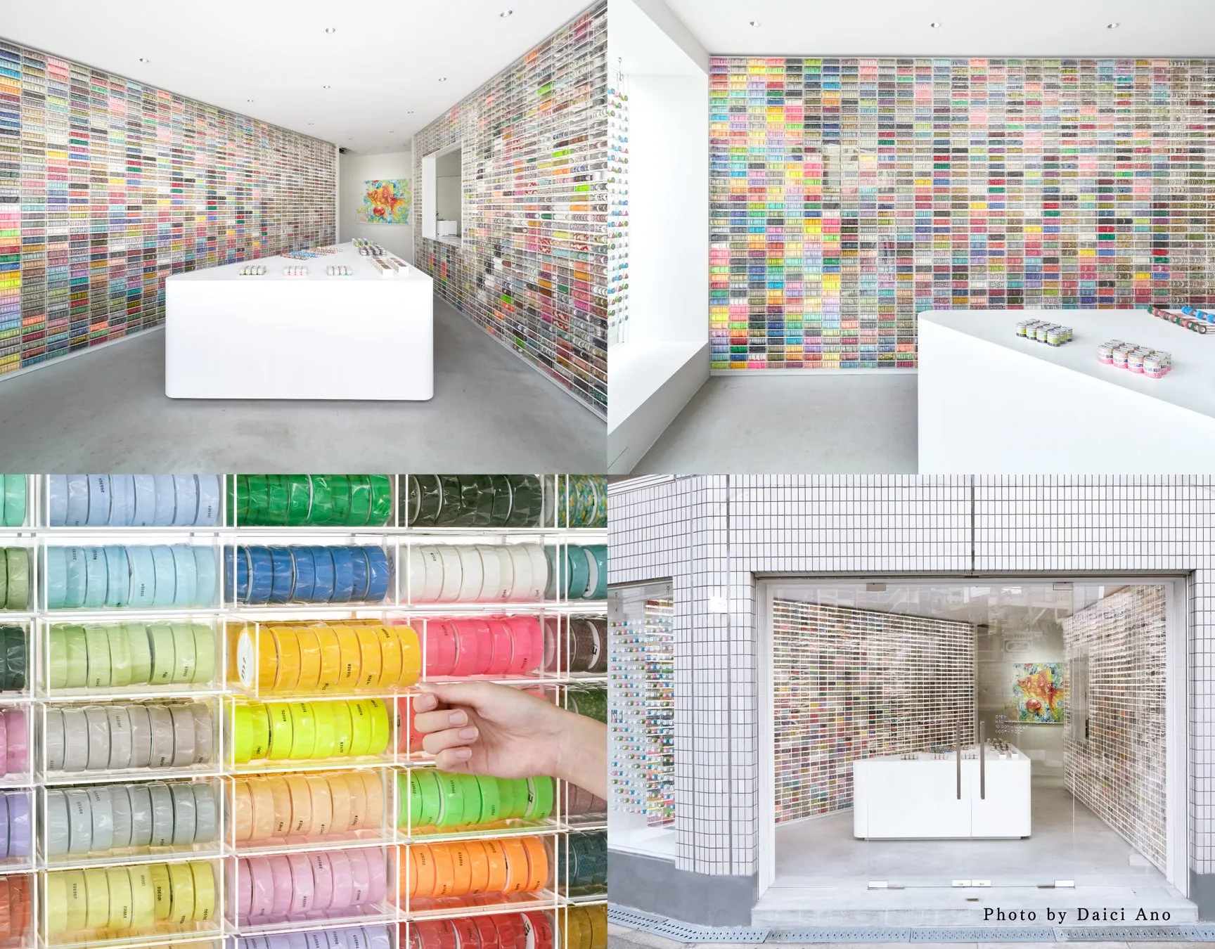 マスキングテープが壁一面に陳列された店舗