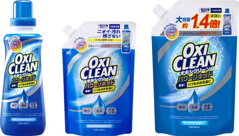 オキシクリーン パワーリキッドの洗剤の製品画像です。