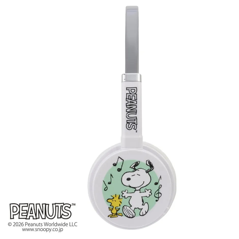 スヌーピーとウッドストックがデザインされたヘッドセット
