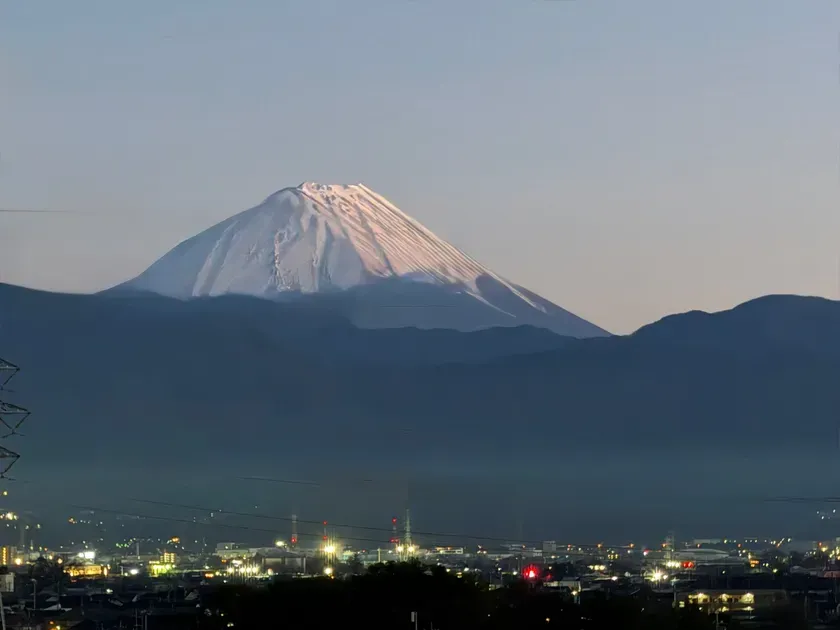 客室から望む富士山