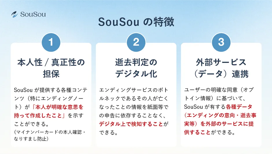 SouSouの3つの特徴