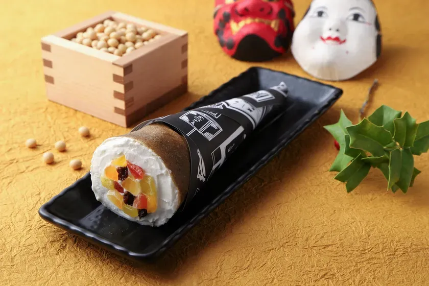 ほうじ茶を使った恵方巻クレープ