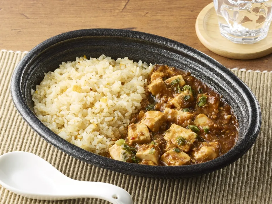 炒飯＆麻婆豆腐のアップ