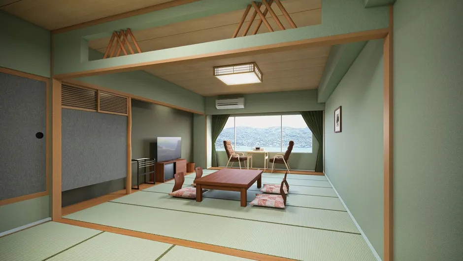 和モダンな客室「霞千草」