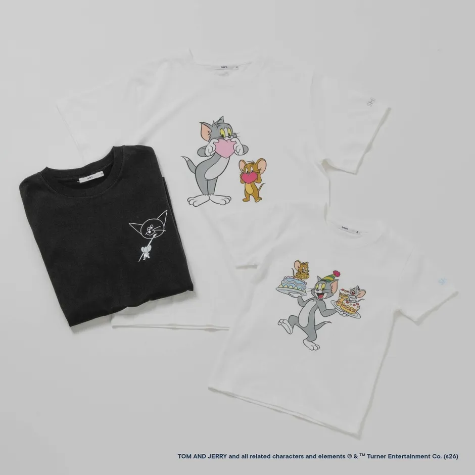 トムとジェリーがプリントされたTシャツ3種
