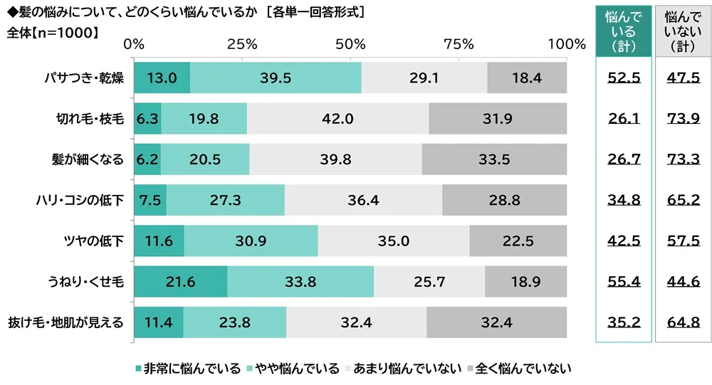 40代・50代の髪悩み、1位は白髪じゃなかった？調査で判明したリアルな声