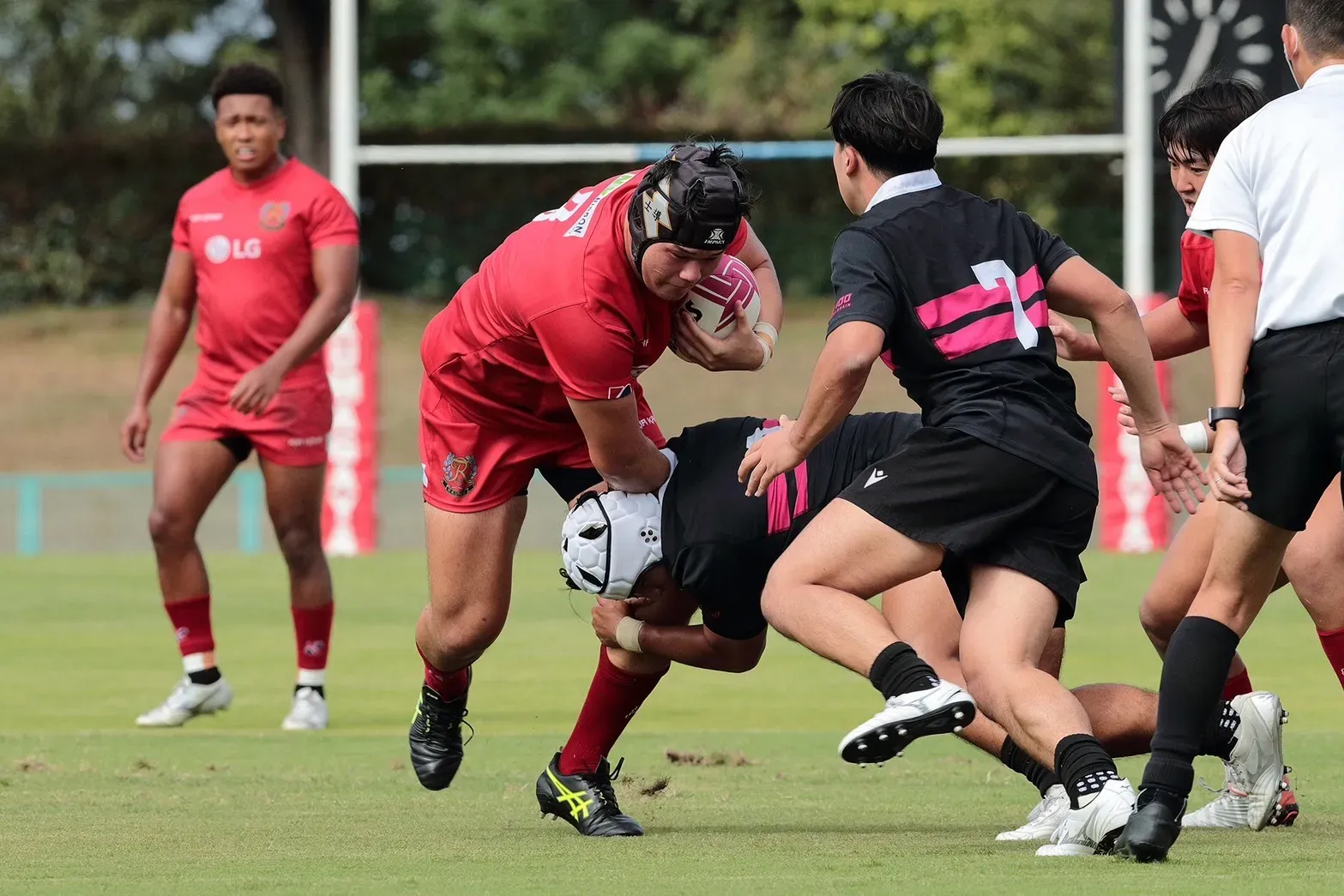 プレー中の長田選手