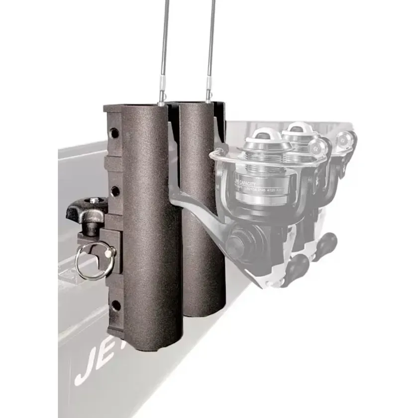 ソリに取り付けられた2本のロッドホルダー