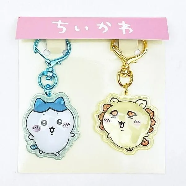 ハチワレとシーサーのキーホルダー