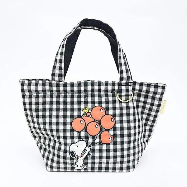スヌーピー バルーンチェック トートバッグ