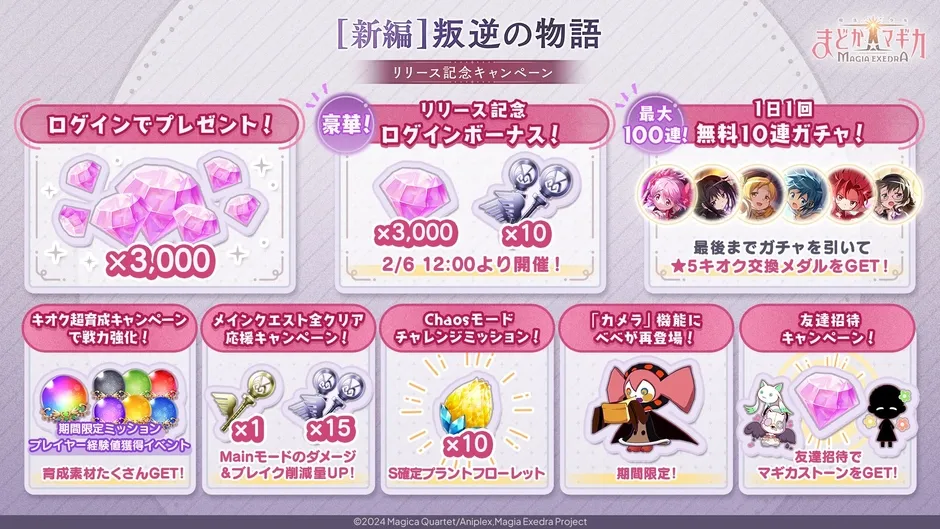 リリース記念キャンペーン一覧