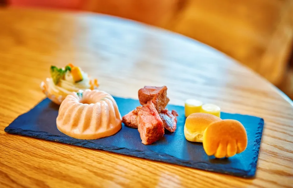 愛犬用の豪華なワンプレートディナー