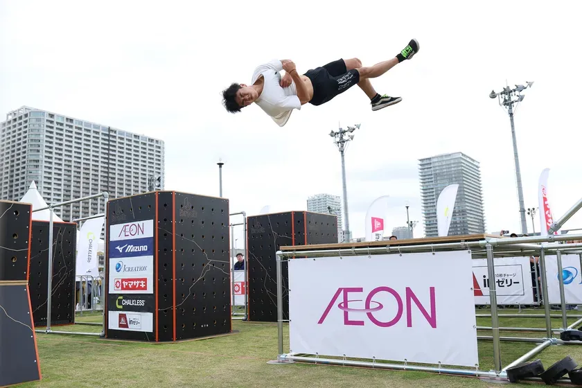 パルクールの選手の様子