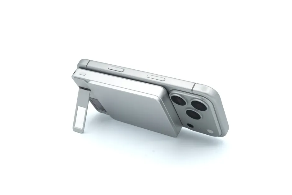 MagSafeでスマートフォンに装着された状態