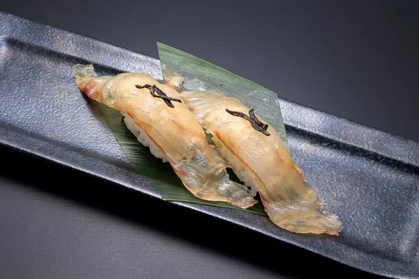 平目昆布締めの握り