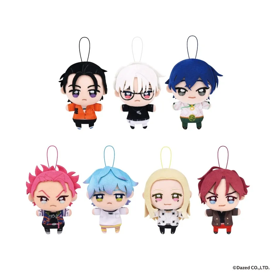 7つのキャラクターのぬいぐるみ