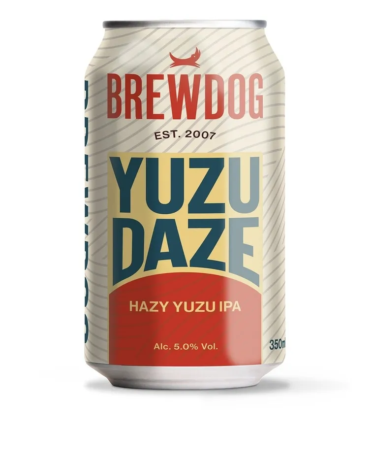 BrewDogのYuzu Daze Hazy Yuzu IPAの缶