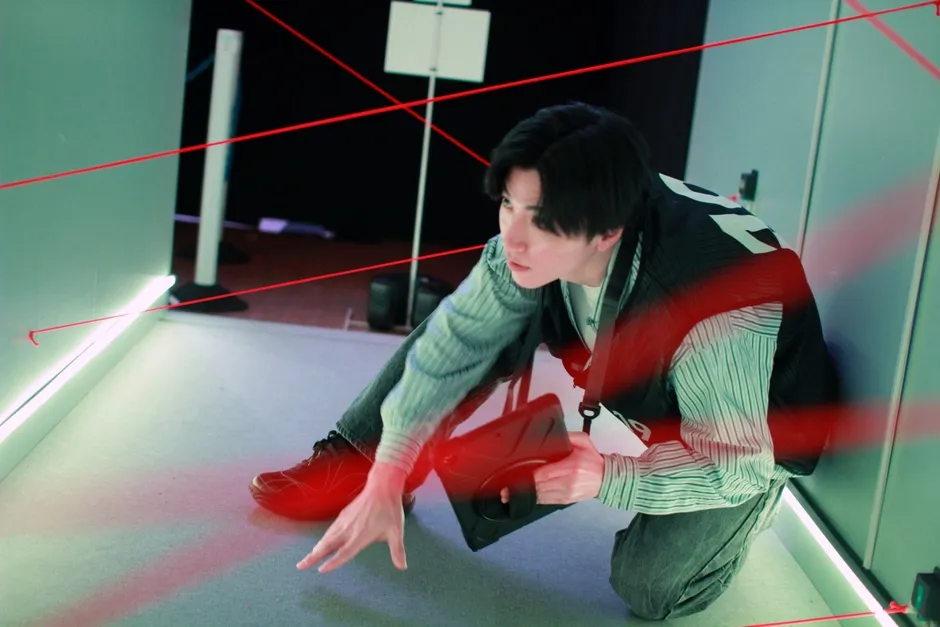 レーザーをかいくぐるミッションの様子